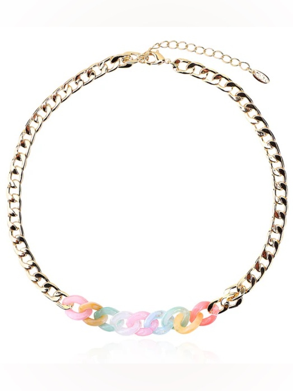 Vintage Havana Nicole Necklace Gold Rainbow